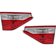 Driver and Passenger Side, Inner Tail Lights, with Bulbs, Halogen, Mounts on Liftgate, CAPA Certified