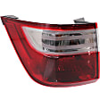 Driver Side, Inner And Outer Halogen Tail Light, With bulb(s), OE Replacement