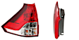 Driver Side, Upper and Lower Halogen Tail Light, With bulb(s), OE Replacement