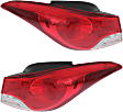 Driver and Passenger Side, Outer Halogen Tail Light, With bulb(s), OE Replacement