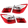 Driver and Passenger Side Halogen Tail Light, With bulb(s), OE Replacement, Sedan