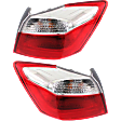 Driver and Passenger Side, Outer Tail Lights, with Bulbs, Halogen, Mounts on Body, EX/LX/Sport Models, Sedan
