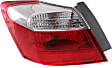Driver and Passenger Side, Outer Tail Lights, with Bulbs, Halogen, Mounts on Body, EX/LX/Sport Models, Sedan