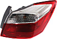 Driver and Passenger Side, Outer Tail Lights, with Bulbs, Halogen, Mounts on Body, EX/LX/Sport Models, Sedan