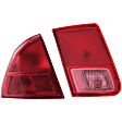 Driver Side, Inner And Outer Halogen Tail Light, With bulb(s), OE Replacement