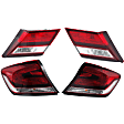 Driver and Passenger Side, Inner and Outer Halogen Tail Light, With bulb(s), OE Replacement, CAPA Certified