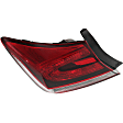 Driver Side, Inner And Outer Halogen Tail Light, With bulb(s), OE Replacement