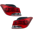 2013 Hyundai Elantra - Driver and Passenger Side, Outer Halogen Tail Light, With bulb(s), Mounts on Body, USA Built Vehicle, OE Replacement