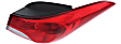 2013 Hyundai Elantra - Driver and Passenger Side, Outer Halogen Tail Light, With bulb(s), Mounts on Body, USA Built Vehicle, OE Replacement