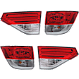 Driver and Passenger Side, Inner and Outer LED Tail Light, With bulb(s), OE Replacement, CAPA Certified