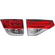 Driver Side, Inner And Outer LED Tail Light, With bulb(s), OE Replacement, CAPA Certified