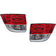 Driver and Passenger Side, Outer Tail Lights, with Bulbs, LED, Mounted on Body, CAPA Certified