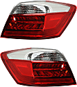 Driver and Passenger Side, Outer Tail Lights, with Bulbs, LED, Sedan, Mounts on Body