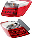 Driver and Passenger Side, Outer Tail Lights, with Bulbs, LED, Sedan, Mounts on Body, CAPA Certified