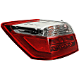 Driver Side, Inner And Outer LED Tail Light, With bulb(s), OE Replacement, Sedan