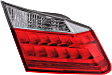 Driver and Passenger Side, Inner Tail Lights, with Bulbs, LED, Sedan, Mounts on Trunk Lid