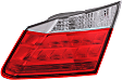 Driver and Passenger Side, Inner Tail Lights, with Bulbs, LED, Sedan, Mounts on Trunk Lid