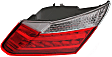 Driver and Passenger Side, Inner Tail Lights, with Bulbs, LED, Sedan, Mounts on Trunk Lid