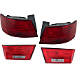 Driver and Passenger Side, Inner and Outer Halogen Tail Light, With bulb(s), OE Replacement