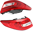 Driver and Passenger Side, Outer Tail Lights, with Bulbs, Halogen, Mounts on Body, CAPA CERTIFIED