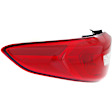 Driver Side, Inner And Outer Halogen Tail Light, With bulb(s), OE Replacement