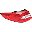 Driver Side, Inner And Outer Halogen Tail Light, With bulb(s), OE Replacement, CAPA Certified
