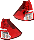 Driver and Passenger Side, Lower Halogen Tail Light, With bulb(s), OE Replacement, CAPA Certified