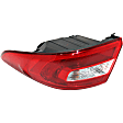 Driver and Passenger Side, Inner and Outer Tail Lights, with Bulbs, Halogen, Mounts on Body and Mounts on Luggage Lid, CAPA CERTIFIED