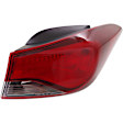 Passenger Side, Inner and Outer Halogen/LED Combo Tail Light, With bulb(s), OE Replacement