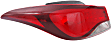 2014-2016 Hyundai Elantra - Driver and Passenger Side, Outer Tail Lights, with Bulbs, Halogen, Mounts on Body, USA Built Vehicle