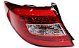 Driver and Passenger Side, Inner and Outer Tail Lights, with Bulbs, LED, Mounts on Luggage Lid, Mounts on Body