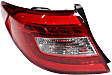 2015-2017 Hyundai Sonata - Driver and Passenger Side, Outer Tail Lights, with Bulbs, LED, Mounts on Body