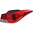 Passenger Side, Inner and Outer Halogen/LED Combo Tail Light, With bulb(s), OE Replacement