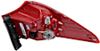 Passenger Side, Inner and Outer Halogen/LED Combo Tail Light, With bulb(s), OE Replacement