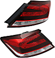 Driver and Passenger Side Tail Lights, with Bulbs, Halogen, Coupe