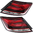 Driver and Passenger Side Tail Lights, with Bulbs, Halogen, Coupe, CAPA Certified