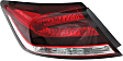 Driver and Passenger Side Tail Lights, with Bulbs, Halogen, Coupe, CAPA Certified