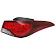 Passenger Side, Inner and Outer Halogen Tail Light, With bulb(s), OE Replacement