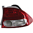 2009-2011 Honda Civic - Passenger Side, Inner and Outer Halogen Tail Light, Without bulb(s), OE Replacement, Sedan