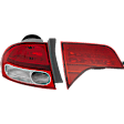 Driver Side, Inner And Outer Halogen Tail Light, Without bulb(s), OE Replacement, Sedan