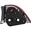Driver Side, Inner And Outer Halogen Tail Light, Without bulb(s), OE Replacement, Sedan