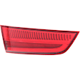 Driver and Passenger Side, Inner and Outer Tail Lights, with Bulbs, Halogen, Mounts on Liftgate, CAPA CERTIFIED