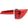 Passenger Side, Inner and Outer Halogen Tail Light, With bulb(s), OE Replacement, CAPA Certified