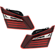 Driver and Passenger Side, Inner Tail Lights, with Bulbs, Halogen, Sedan, Mounts on Trunk Lid