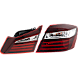 Passenger Side, Inner and Outer Tail Lights, with Bulb, Halogen/LED Combo, 4-Door, Sedan, Mounts On Trunk Lid, CAPA CERTIFIED
