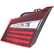 Passenger Side, Inner and Outer Tail Lights, with Bulb, Halogen/LED Combo, 4-Door, Sedan, Mounts On Trunk Lid, CAPA CERTIFIED