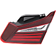 Passenger Side, Inner and Outer Tail Lights, with Bulb, Halogen/LED Combo, 4-Door, Sedan, Mounts On Trunk Lid, CAPA CERTIFIED