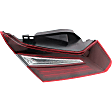 Driver Side, Inner and Outer Tail Lights, with Bulb, Halogen/LED Combo, 4-Door, Sedan, Mounts On Trunk Lid, CAPA CERTIFIED