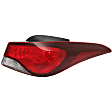 Driver and Passenger Side, Inner and Outer Halogen Tail Light, With bulb(s), OE Replacement