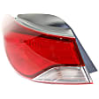 Driver and Passenger Side, Inner and Outer Halogen Tail Light, With bulb(s), OE Replacement